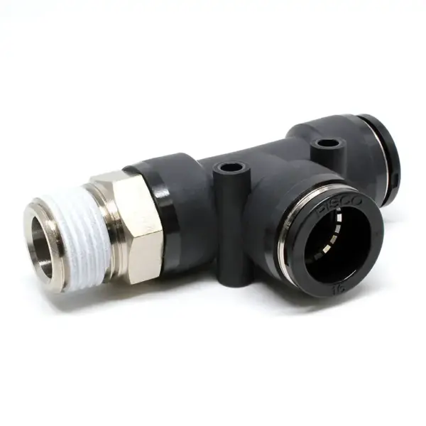 Đầu Nối Nhanh Khí Nén Dạng Chữ T Ren Ngoài Pisco PD16-04W